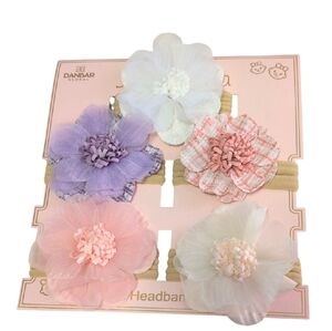 Ava Olivia Set of 5 Infant Floral Headbands